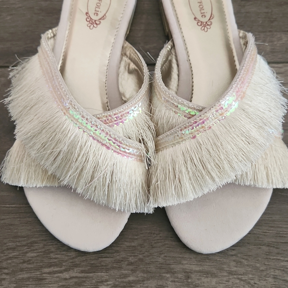 NEW JOYFOLIE | $60 Deandra Fringed & Sequined Sandal - Picture 4 of 6